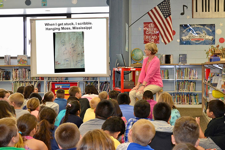 Speaking at Wauchula Elementary